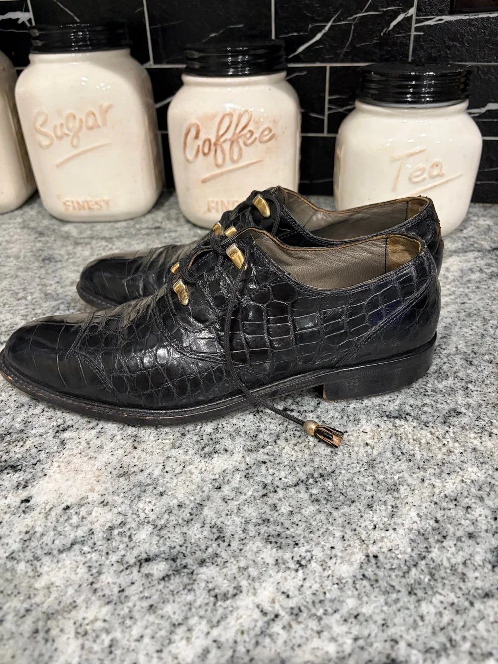 Genuine Crocodile Skin  David Eden dress shoes